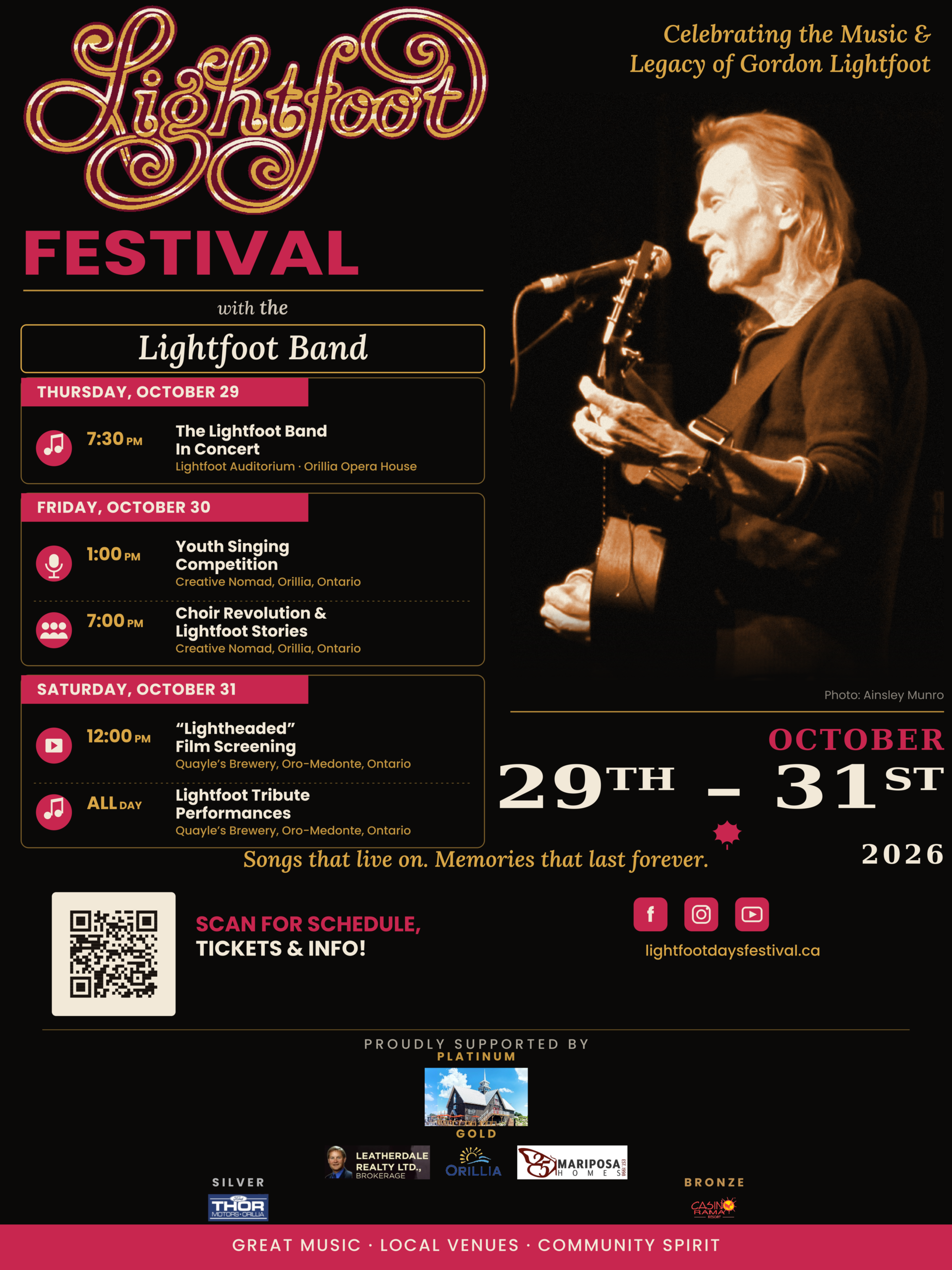 Lightfoot Festival Youth Singing Competition Poster 2026